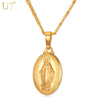 Giftimized Gold/Silver Virgin Mary Necklace