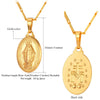 Giftimized Gold/Silver Virgin Mary Necklace